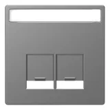 Schneider Electric MERTEN D-LIFE MTN4574-6036 (накладка для информационной розетки RJ45, нержавеющая сталь)
